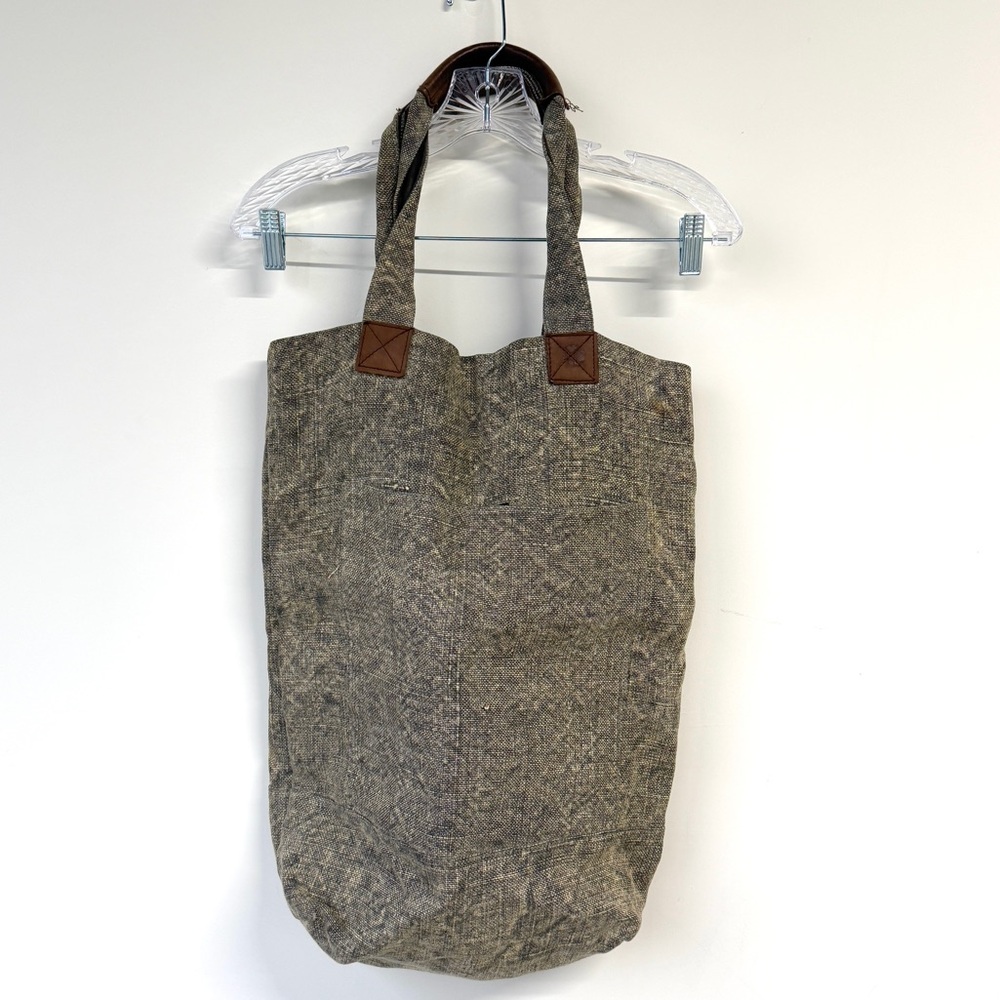 Roost Charcoal Gray Jute Oversized Large Tote Bag